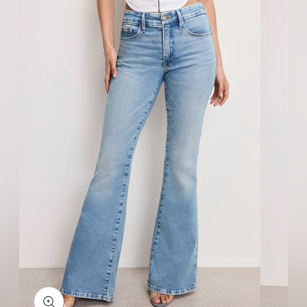 Dolly Joleans Flare Jeans by Good American 0/25